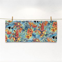 Butterfly And Flowers Hand Towel by goljakoff