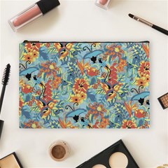 Butterfly And Flowers Cosmetic Bag (large) by goljakoff