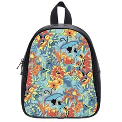 Butterfly And Flowers School Bag (small) by goljakoff