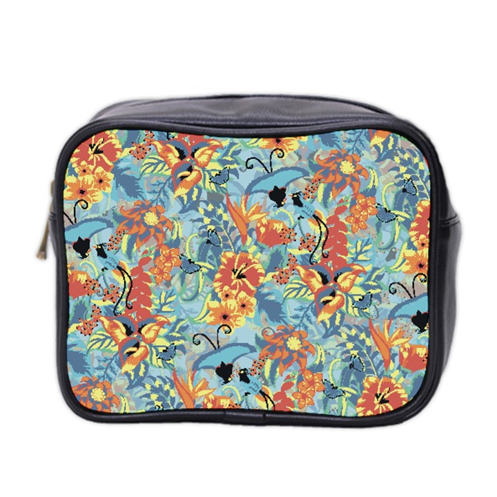 Butterfly and flowers Mini Toiletries Bag (Two Sides)