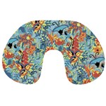 Butterfly and flowers Travel Neck Pillow Front