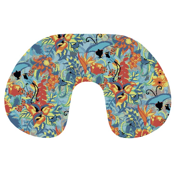 Butterfly and flowers Travel Neck Pillow