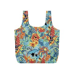 Butterfly And Flowers Full Print Recycle Bag (s)