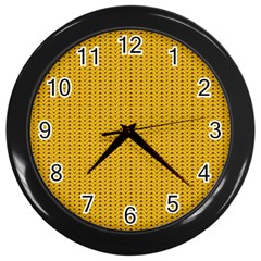 Knitted Pattern Wall Clock (black) by goljakoff