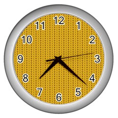 Knitted Pattern Wall Clock (silver) by goljakoff