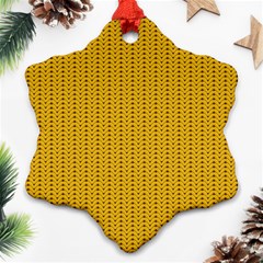 Knitted Pattern Snowflake Ornament (two Sides) by goljakoff