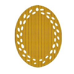 Knitted Pattern Ornament (oval Filigree) by goljakoff