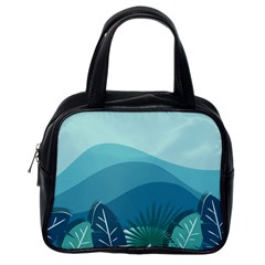 Illustration Of Palm Leaves Waves Mountain Hills Classic Handbag (one Side) by HermanTelo