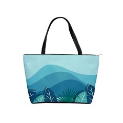 Illustration Of Palm Leaves Waves Mountain Hills Classic Shoulder Handbag