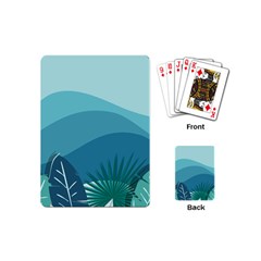 Illustration Of Palm Leaves Waves Mountain Hills Playing Cards Single Design (mini)