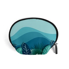 Illustration Of Palm Leaves Waves Mountain Hills Accessory Pouch (small)