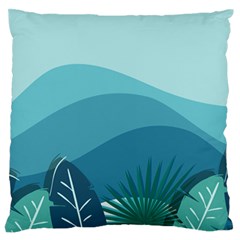 Illustration Of Palm Leaves Waves Mountain Hills Standard Flano Cushion Case (two Sides)