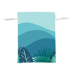 Illustration Of Palm Leaves Waves Mountain Hills Lightweight Drawstring Pouch (s)