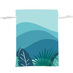 Illustration Of Palm Leaves Waves Mountain Hills  Lightweight Drawstring Pouch (xl) by HermanTelo