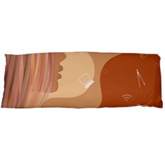 Online Woman Beauty Brown Body Pillow Case (dakimakura) by Mariart