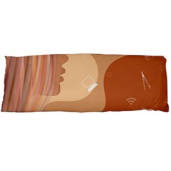 Online Woman Beauty Brown Body Pillow Case Dakimakura (two Sides) by Mariart