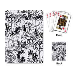 Black And White Graffiti Abstract Collage Playing Cards Single Design (rectangle) by dflcprintsclothing