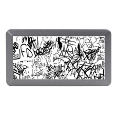 Black And White Graffiti Abstract Collage Memory Card Reader (mini)