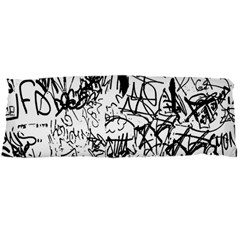 Black And White Graffiti Abstract Collage Body Pillow Case Dakimakura (two Sides)