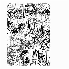 Black And White Graffiti Abstract Collage Small Garden Flag (two Sides) by dflcprintsclothing