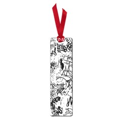 Black And White Graffiti Abstract Collage Small Book Marks by dflcprintsclothing