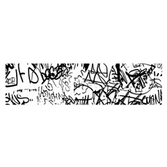 Black And White Graffiti Abstract Collage Satin Scarf (oblong)