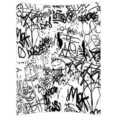 Black And White Graffiti Abstract Collage Back Support Cushion