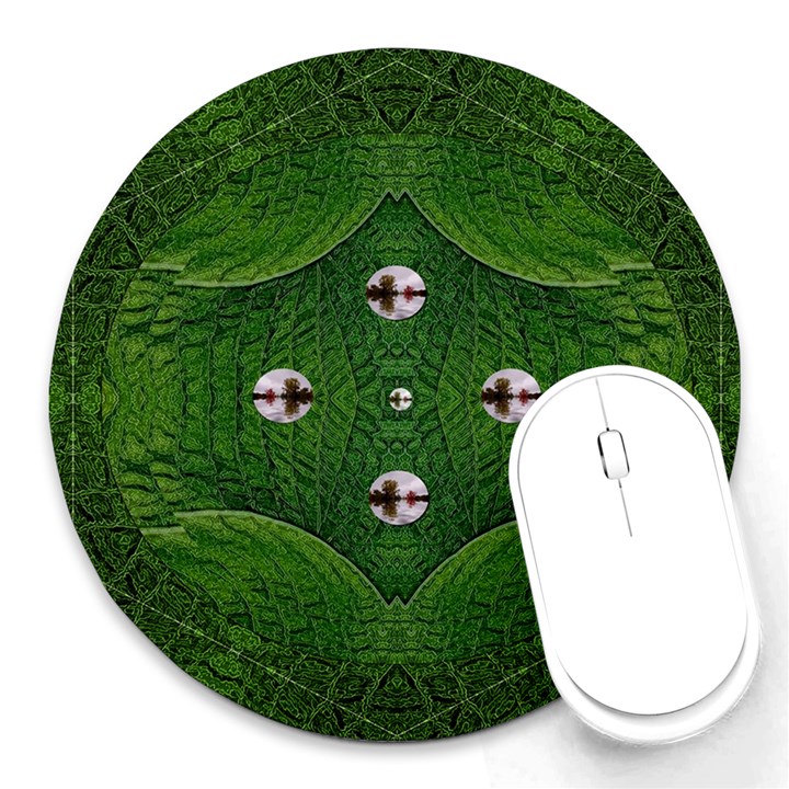 one Island in a safe environment of eternity green Round Mousepads