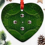 one Island in a safe environment of eternity green Ornament (Heart) Front