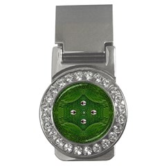 One Island In A Safe Environment Of Eternity Green Money Clips (cz)  by pepitasart