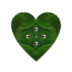 One Island In A Safe Environment Of Eternity Green Heart Magnet by pepitasart