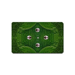 One Island In A Safe Environment Of Eternity Green Magnet (name Card) by pepitasart