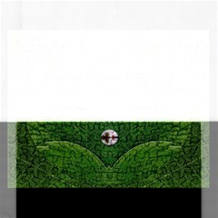 One Island In A Safe Environment Of Eternity Green Rectangular Jigsaw Puzzl by pepitasart