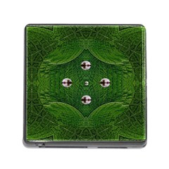 One Island In A Safe Environment Of Eternity Green Memory Card Reader (square 5 Slot) by pepitasart