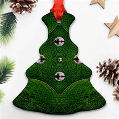 One Island In A Safe Environment Of Eternity Green Christmas Tree Ornament (two Sides) by pepitasart