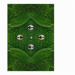 One Island In A Safe Environment Of Eternity Green Small Garden Flag (two Sides) by pepitasart