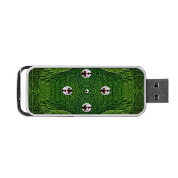 one Island in a safe environment of eternity green Portable USB Flash (Two Sides)