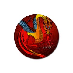 Dragon Metallizer Rubber Coaster (round)  by HermanTelo