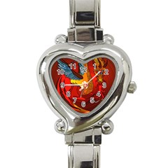 Dragon Metallizer Heart Italian Charm Watch by HermanTelo