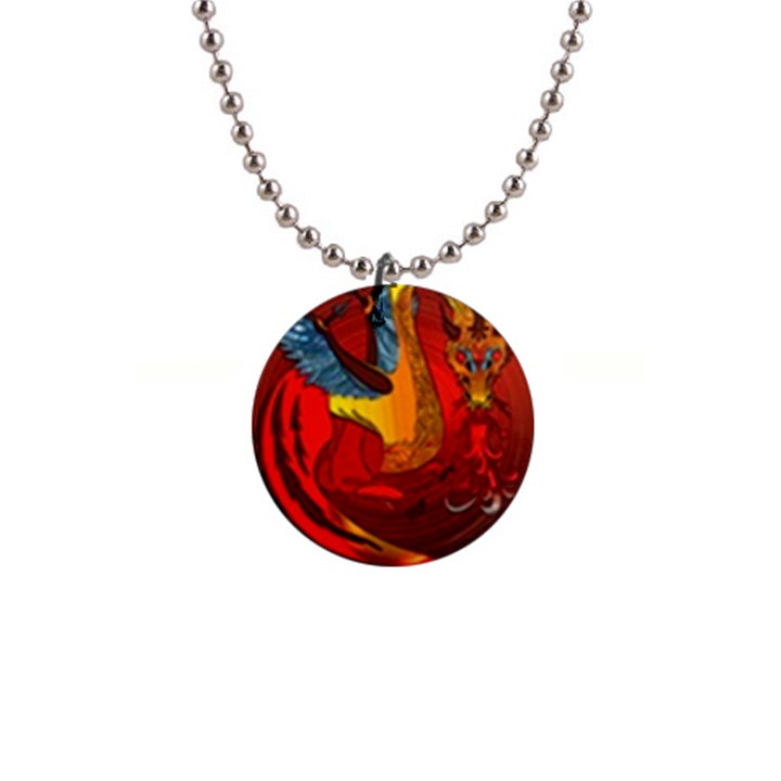 Dragon Metallizer 1  Button Necklace