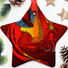 Dragon Metallizer Star Ornament (two Sides)