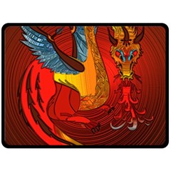 Dragon Metallizer Fleece Blanket (large)  by HermanTelo