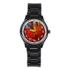 Dragon Metallizer Stainless Steel Round Watch