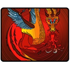 Dragon Metallizer Double Sided Fleece Blanket (medium) 