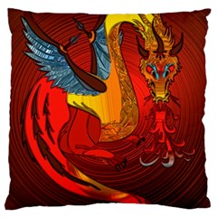 Dragon Metallizer Large Flano Cushion Case (one Side) by HermanTelo