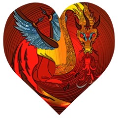 Dragon Metallizer Wooden Puzzle Heart by HermanTelo