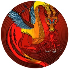 Dragon Metallizer Wooden Puzzle Round by HermanTelo