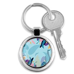 Nature Leaves Plant Background Key Chain (round) by Mariart