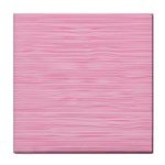 Pink knitting Tile Coaster Front