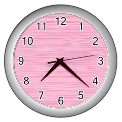 Pink Knitting Wall Clock (silver) by goljakoff